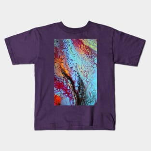 Moire Pattern Fluid Art Kids T-Shirt